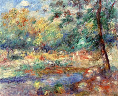 Pierre Auguste Renoir Summer Landscape 19th C Oil On Canvas Art