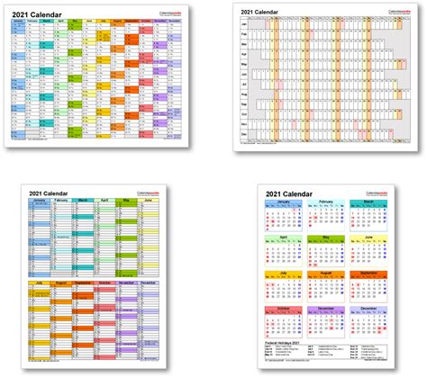 2021 Calendar With Federal Holidays Printable Free Free 2021 Yearly