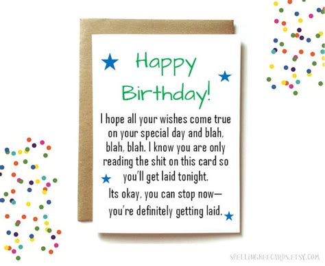 Funny Dirty Birthday Card For Boyfriend Or Husband Only