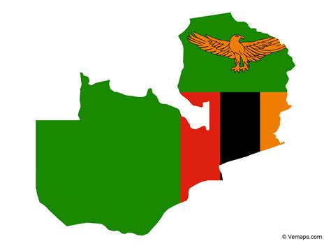 Flag Map Of Zambia Free Vector Maps