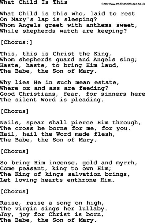 Joan Baez Song What Child Is This Lyrics