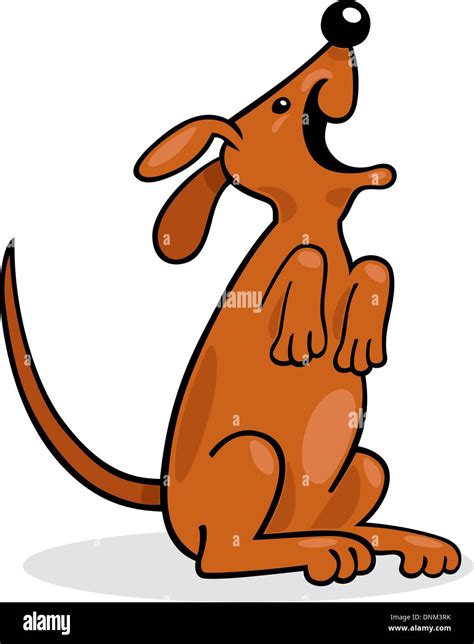 Illustration Of Happy Barking Dog Stock Vector Image And Art Alamy