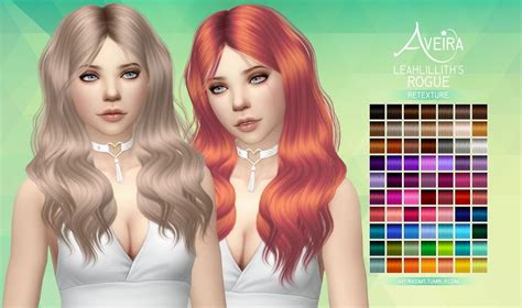 Aveira Sims 4 Leahlilliths Rogue Hair Retextured Sims 4 Hairs