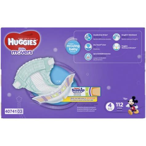 Huggies Little Movers Baby Diapers Size 4 22 37 Lbs 112 Count