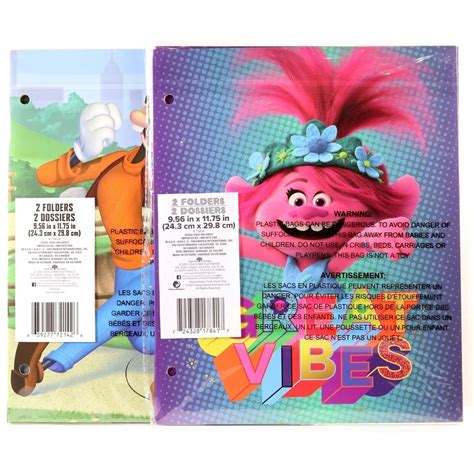 Folder Holders Mickey Mouse Clubhouse Dreamworks Trolls Move 2 Packs 4
