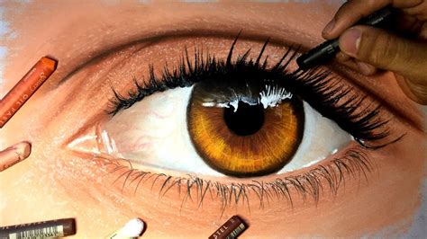 How To Draw Realistic Eye Using Oil Pastel Youtube