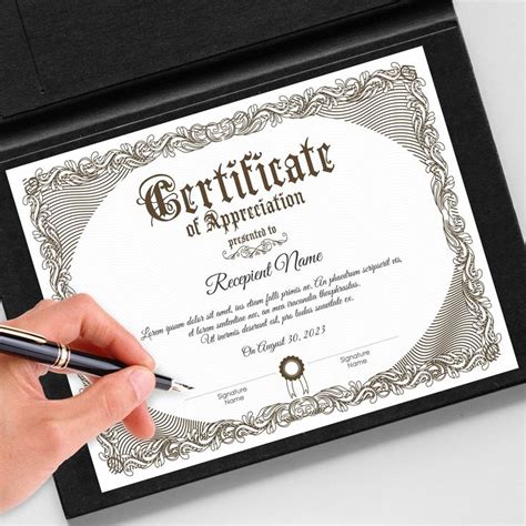 Fascinating Editable Certificate Of Appreciation Templates