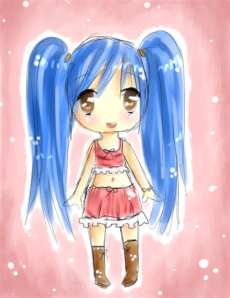 Blue Haired Chibi Girl By Manami Yukihara On Deviantart
