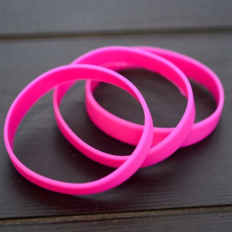 Pink Silicone Wristband In Stock Colours Pinpops Webshop