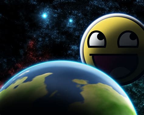 Outer Space Planets Earth Awesome Face 1280x1024 Wallpaper