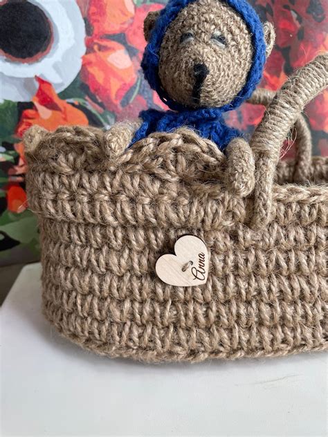 Baby Doll Carrier For Dols 11 12 Inche Doll Basket Carrier Jute Doll