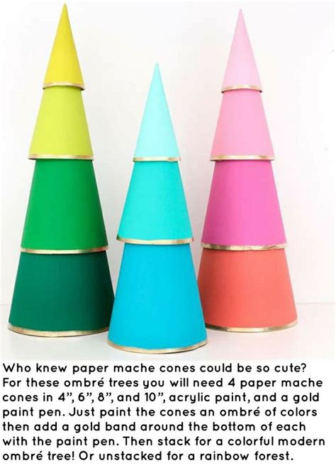 Paper Mache Cone Christmas Trees Paper Mache Cone Cone