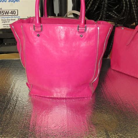 Michael Kors Bags Michael Kors Hot Pink Leather Tote Crossbody Handbag Satchel Gold Hardware