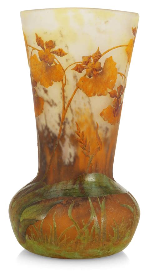 An Art Nouveau Daum Glass Vase Nancy France 23 Cm Glass Collection Glass Art Glass Sculpture
