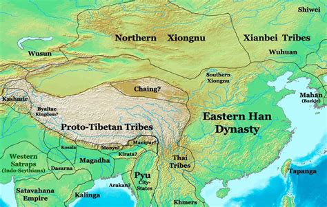 Map Of The Eastern Han Dynasty China 100 Ad Nations Online Project