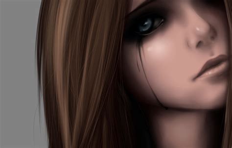 Wallpaper Eyes Girl Face Sadness Anime Tears Art Zackargunov Images For Desktop Section