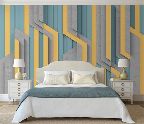 Beibehang Custom 3d Geometry Wallpapers For Living Room Murals Bar