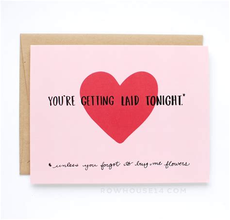 Funny Valentines Card Naughty Valentines Day Card
