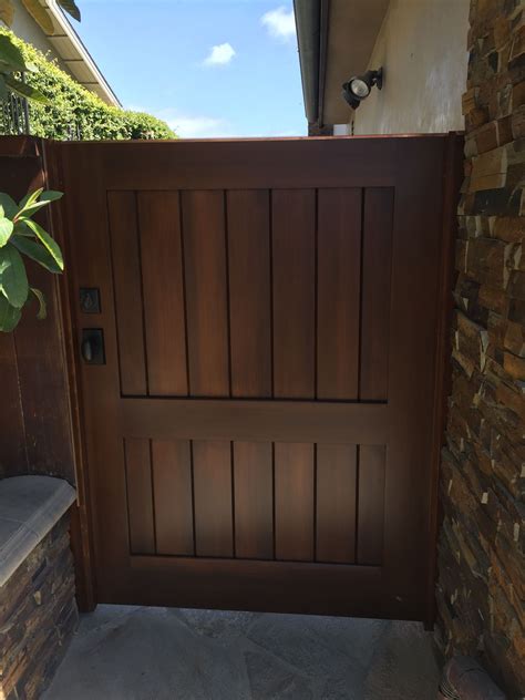Custom Wood Gate By Garden Passages Simple Side Gate With Flat Top