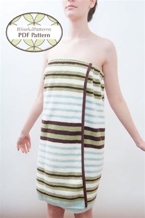 Spa Towel Wrap Pdf Sewing Pattern Great Bath By Blissfulpatterns