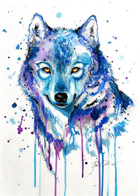 Ice By Pixiecold On Deviantart Wolf Painting Watercolor Wolf Wolf Art