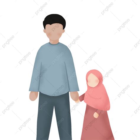 Father And Daughter White Transparent Father And Daughter Muslim