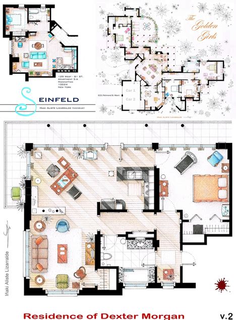The Simpsons House Floor Plan Print