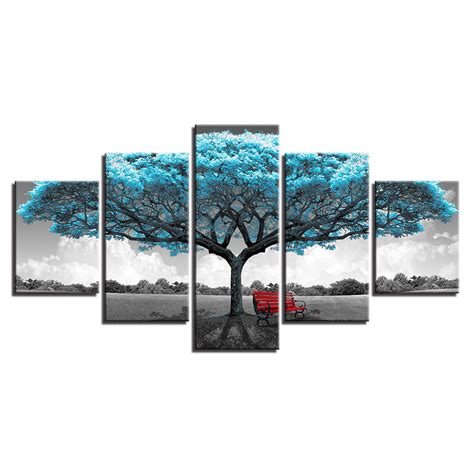 Blue Tree Wall Canvas This Nature Print Is A Great Option The Force