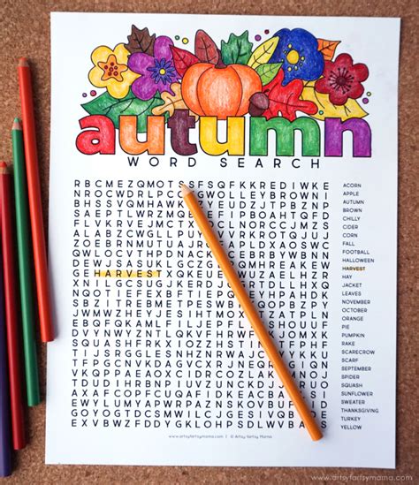 Free Printable Autumn Word Search Coloring Page Thanksgiving Words