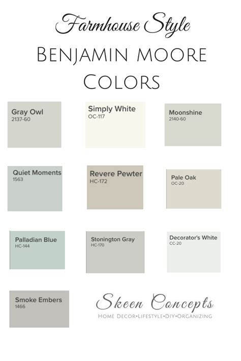 10 Best Benjamin Moore Farmhouse Style Paint Colors For Your Home Artofit