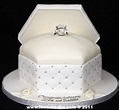 Like this Ring Box Engagement Cake as the top layer of the yellow and ...
