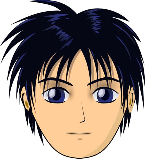 Asian Anime Boy Head Clip Art At Vector Clip Art Online