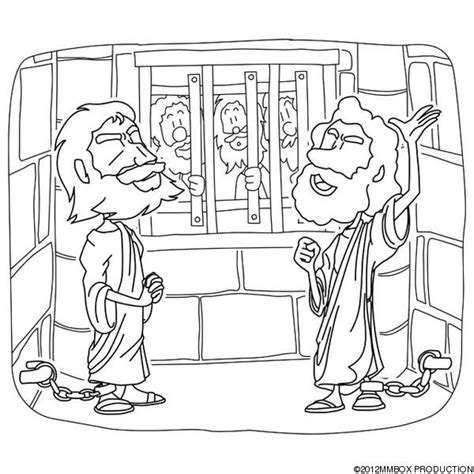 Angel Frees Peter From Jail Coloring Page Coloring Page Blog