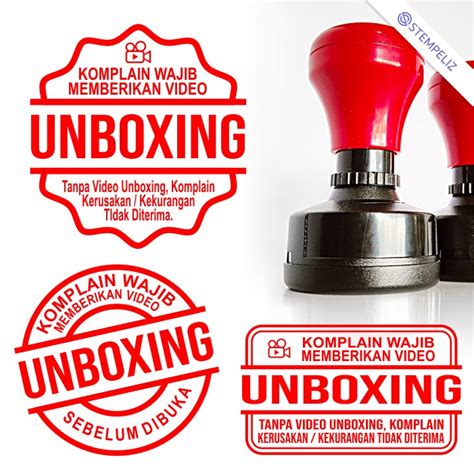 Jual Stempel Unboxing Video Unboxing Untuk Paking Olshop Shopee