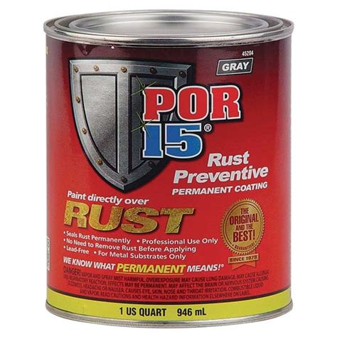 Por 15 Rust Preventive Paint Gloss Gray Qt Tp Tools And Equipment