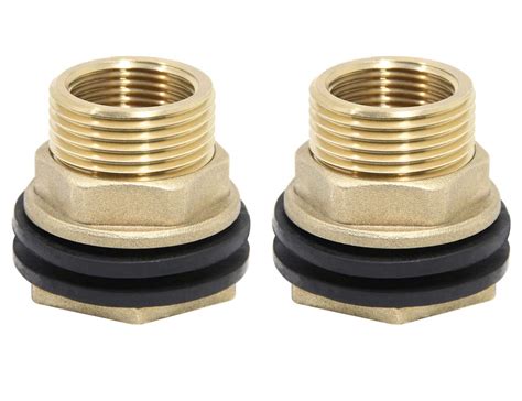 Buy Bulkhead Fitting Pack Female Male Brass Connector With Rubber Ring For Rain