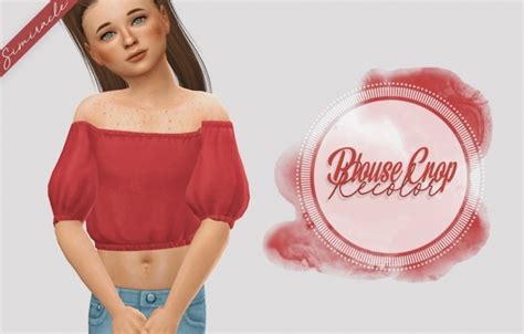 Blouse Crop Recolor Kids Version At Simiracle Sims 4 Updates