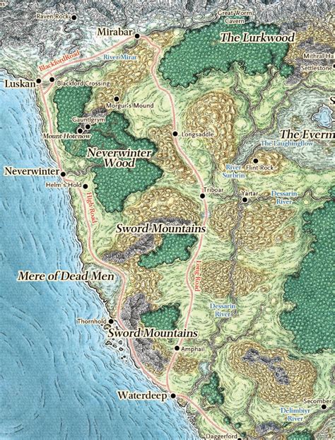 Dnd 5e Map Of Sword Coast Pelajaran
