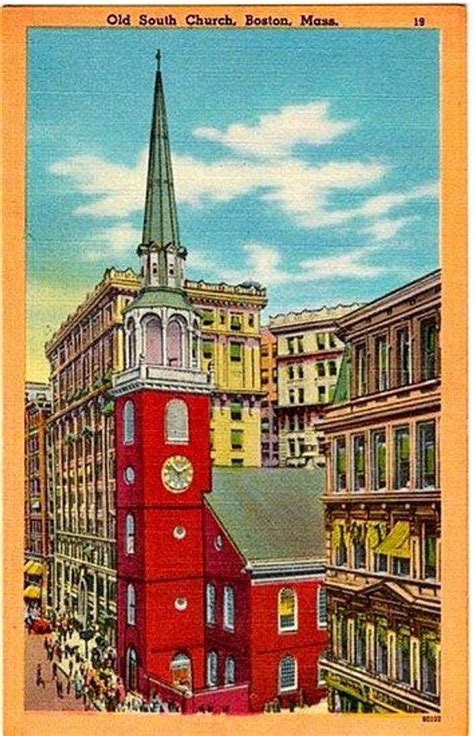 Vintage Boston Postcard Old South Meeting House Unused Etsy