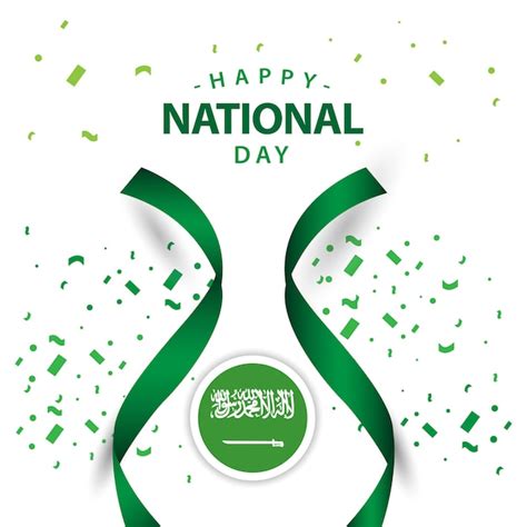 Happy Saudi Arabia National Day Vector Template Design Premium Vector