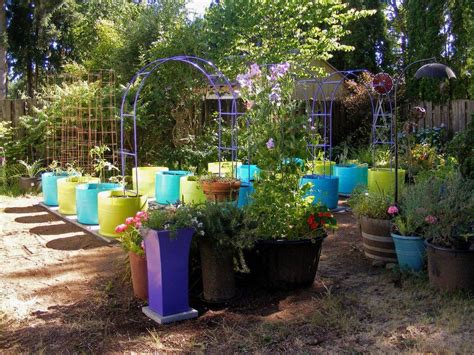 Picture Of The Cheerful Color Results Raised Container Garden