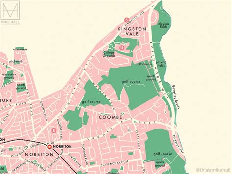 Kingston Upon Thames London Borough Retro Map Giclee Print Etsy