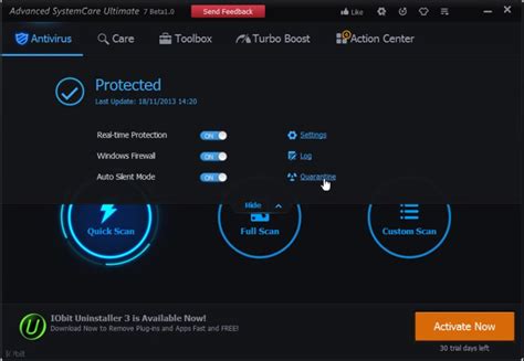 Iobit Advanced Systemcare Ultimate 7 Beta 1 Showcases Real Time Protection