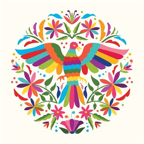 Mexican Otomí Circle Design Stamp Design Digital Files Etsy
