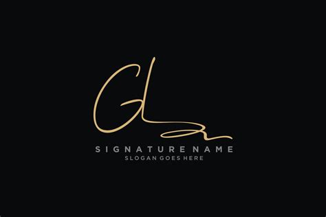 Initial Gl Letter Signature Logo Template Elegant Design Logo Sign