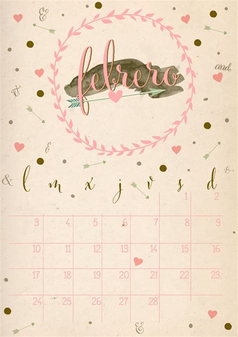 Imprimible Calendario Febrero Milowcostblog♥ Organization Planner