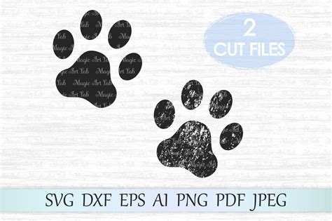 Svg Paw Print Pattern Alphabet Digital Cut File Paw Print Cut File