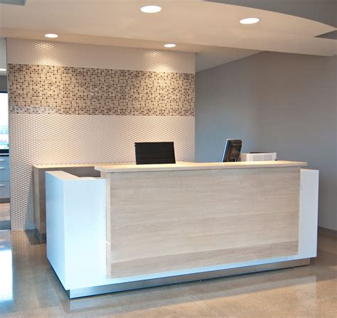 Front office communication with other departments can make or break the guests' stay at the hotel. Entry desk for an #office. #commercial | Office interior ...