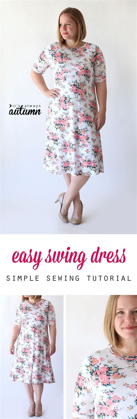 The Easy Tee Swing Dress Simple Sewing Tutorial Simple Sewing