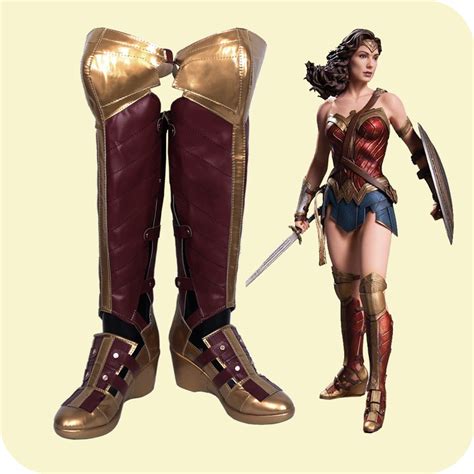 11 Movie Wonder Woman Cosplay Wedge Heel Shoes Diana Princess Hollow